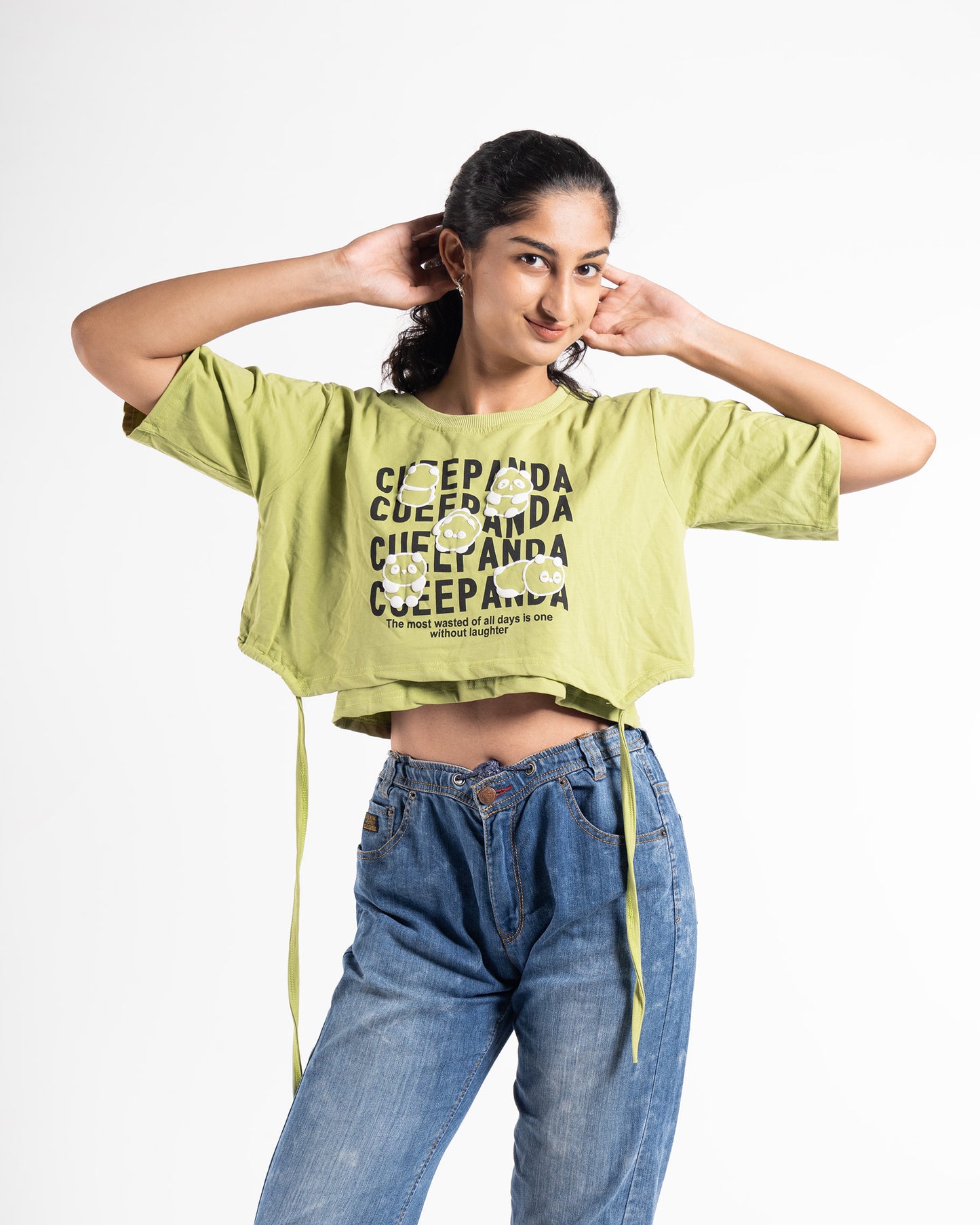 2 pc Panda Crop Top
