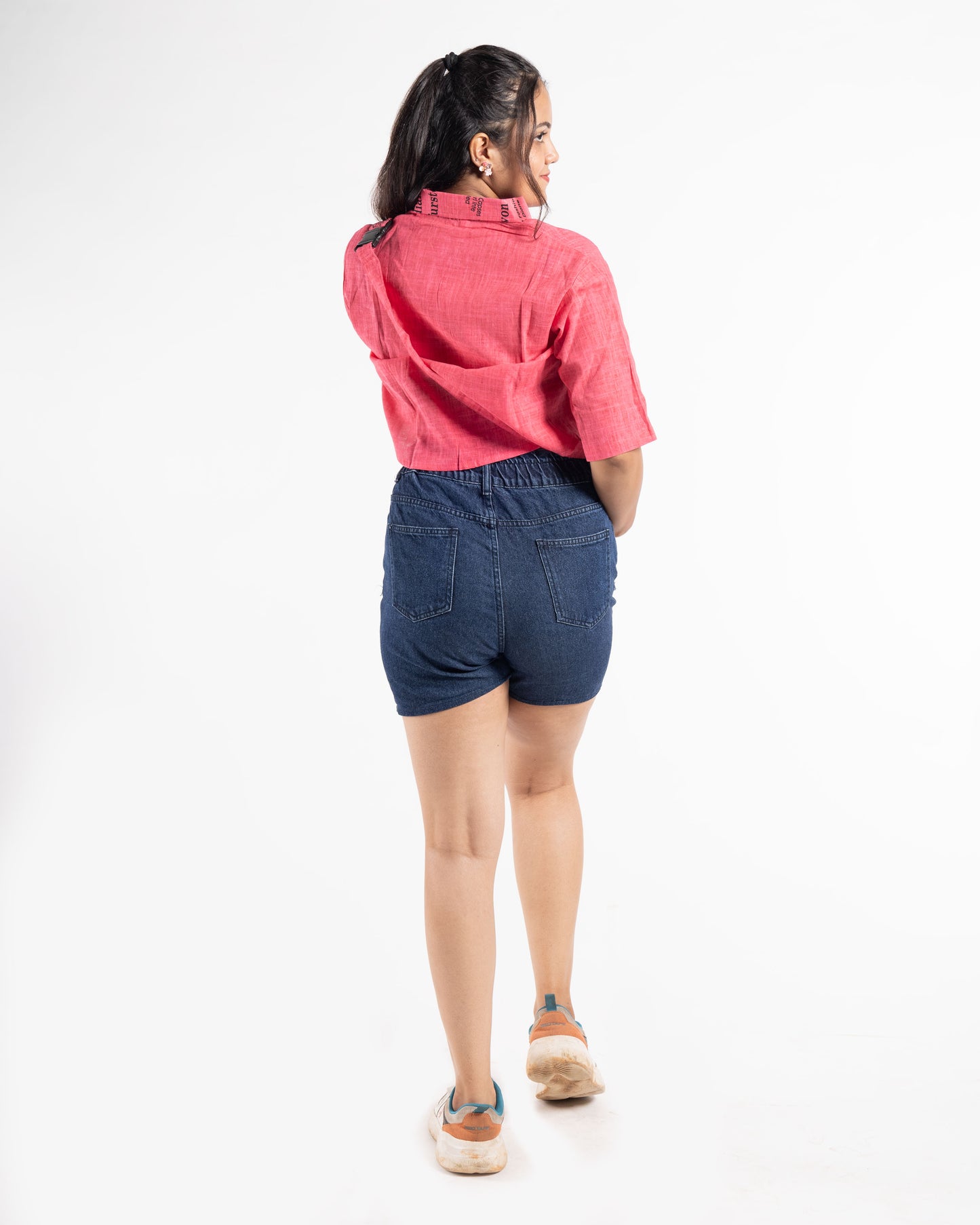 Crop Shirt with Sling Pocket