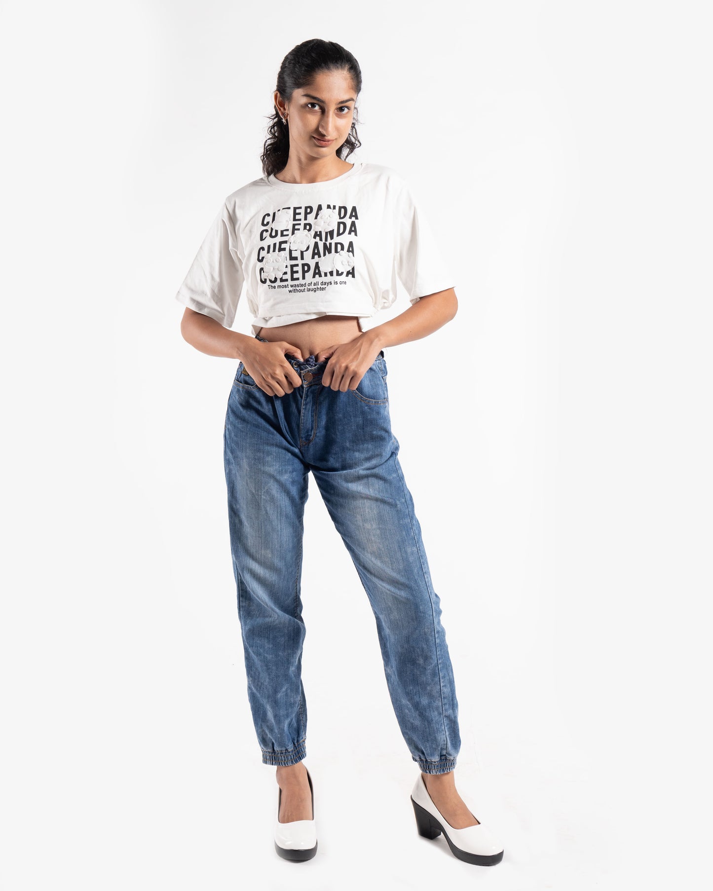 2 pc Panda Crop Top