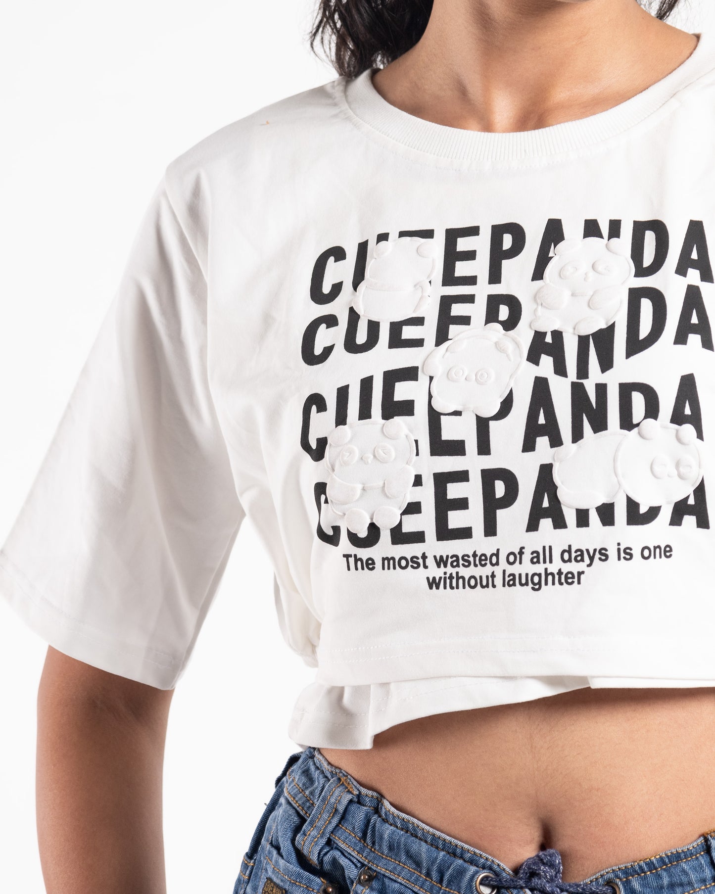 2 pc Panda Crop Top