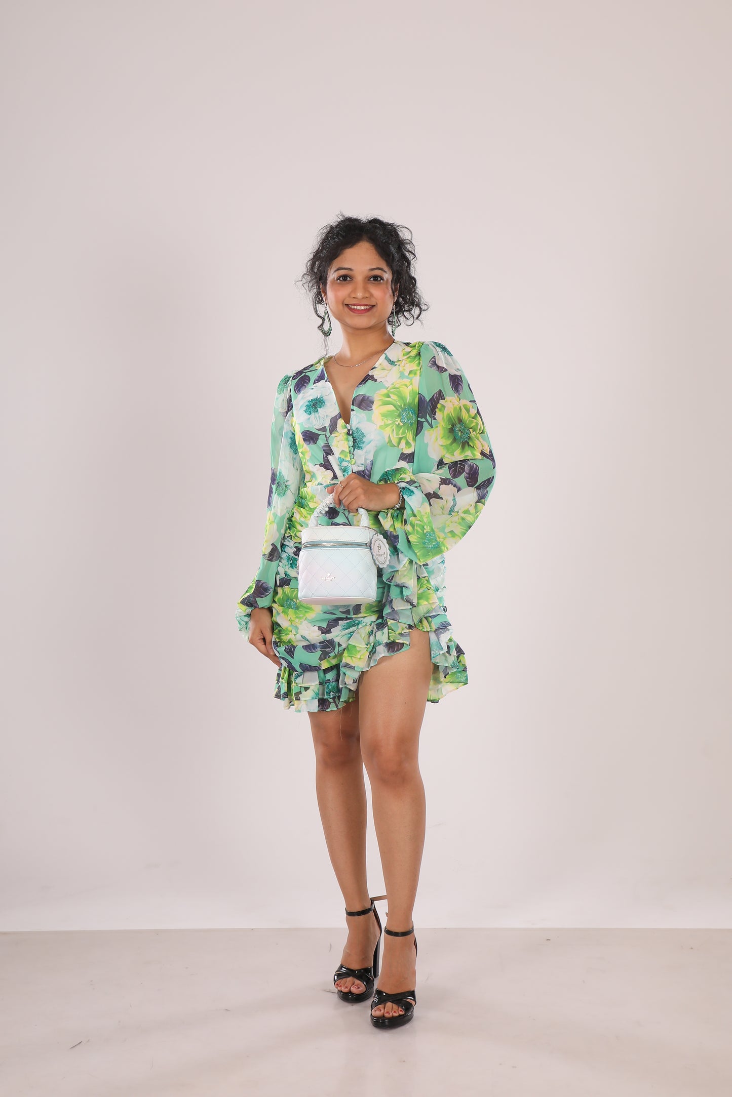 Floral Ruffle Mini Dress