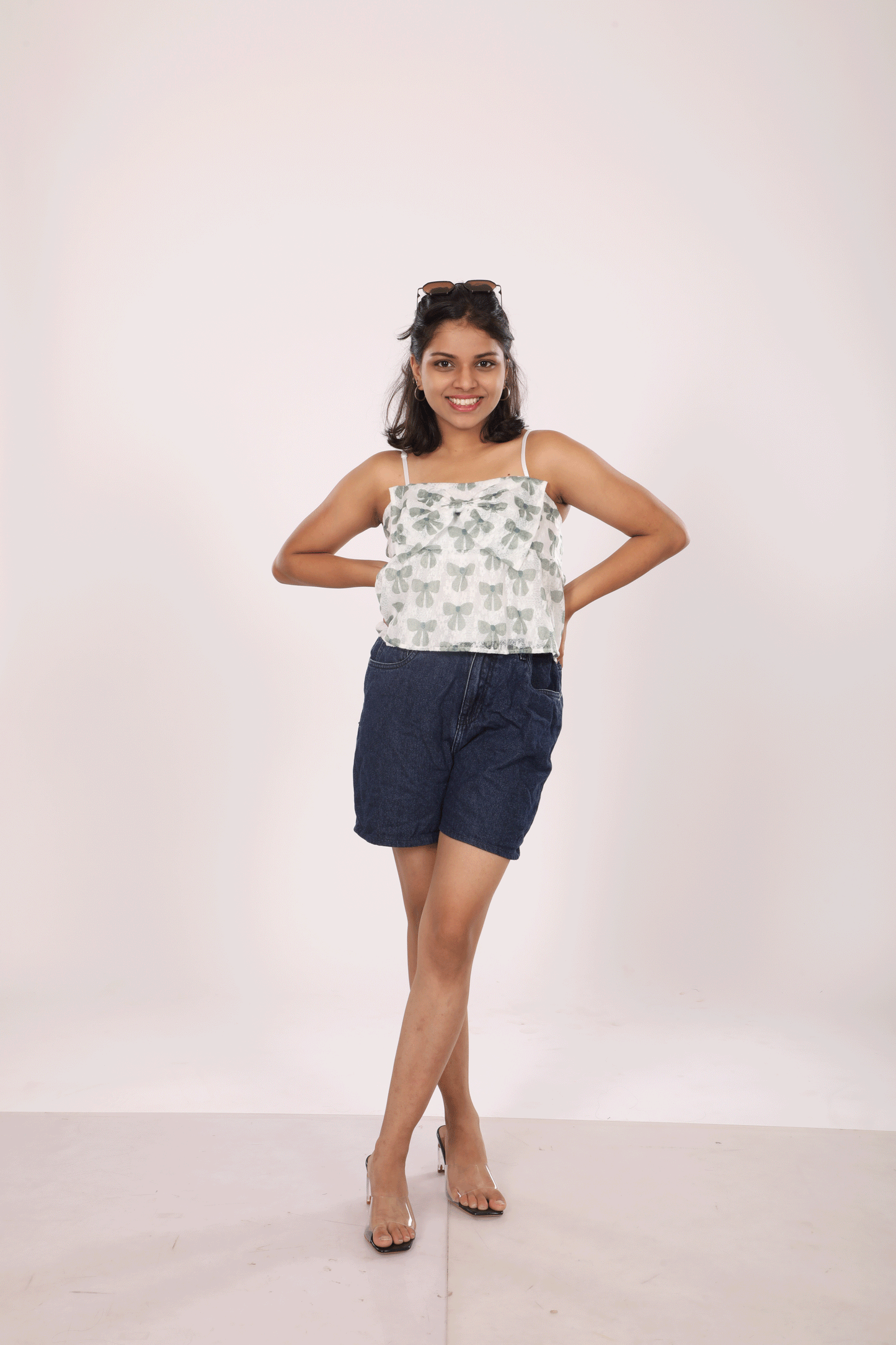 Bow crop Spaghetti Top