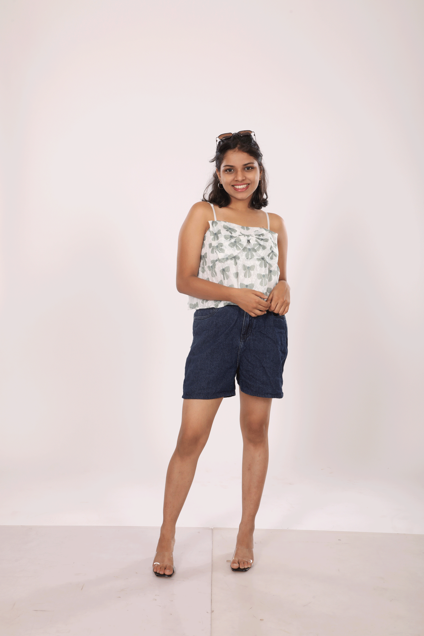 Bow crop Spaghetti Top