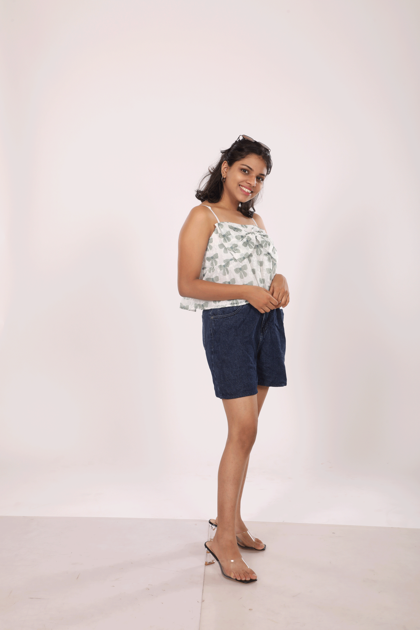 Bow crop Spaghetti Top