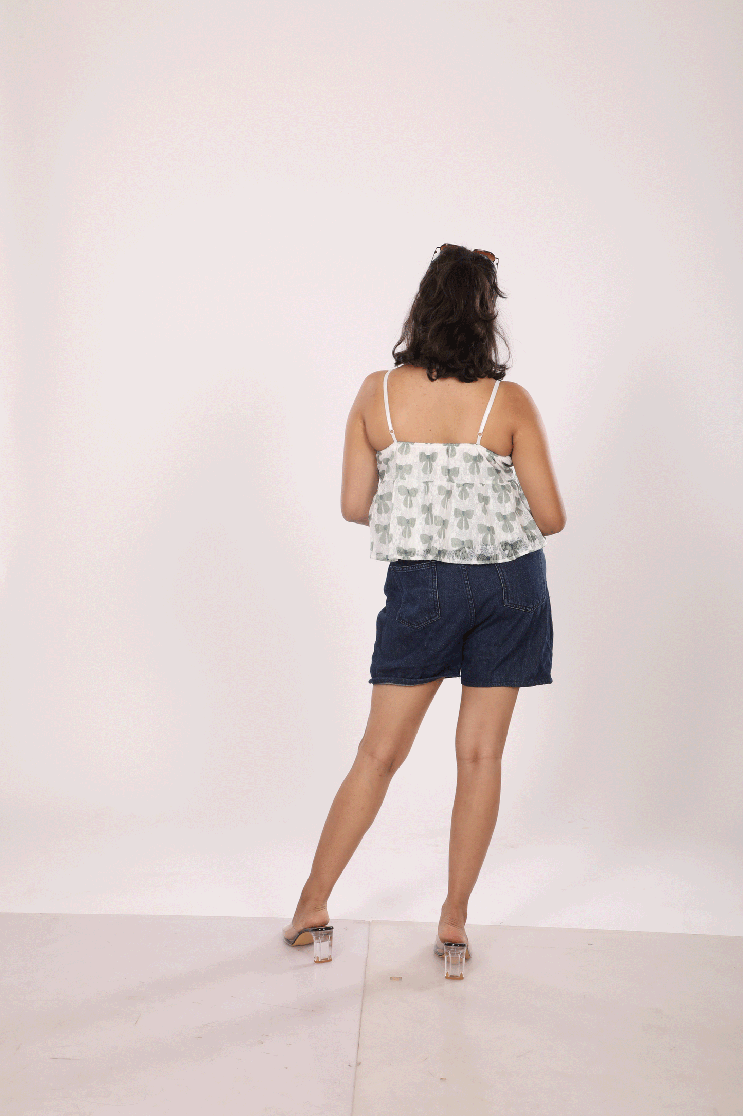 Bow crop Spaghetti Top