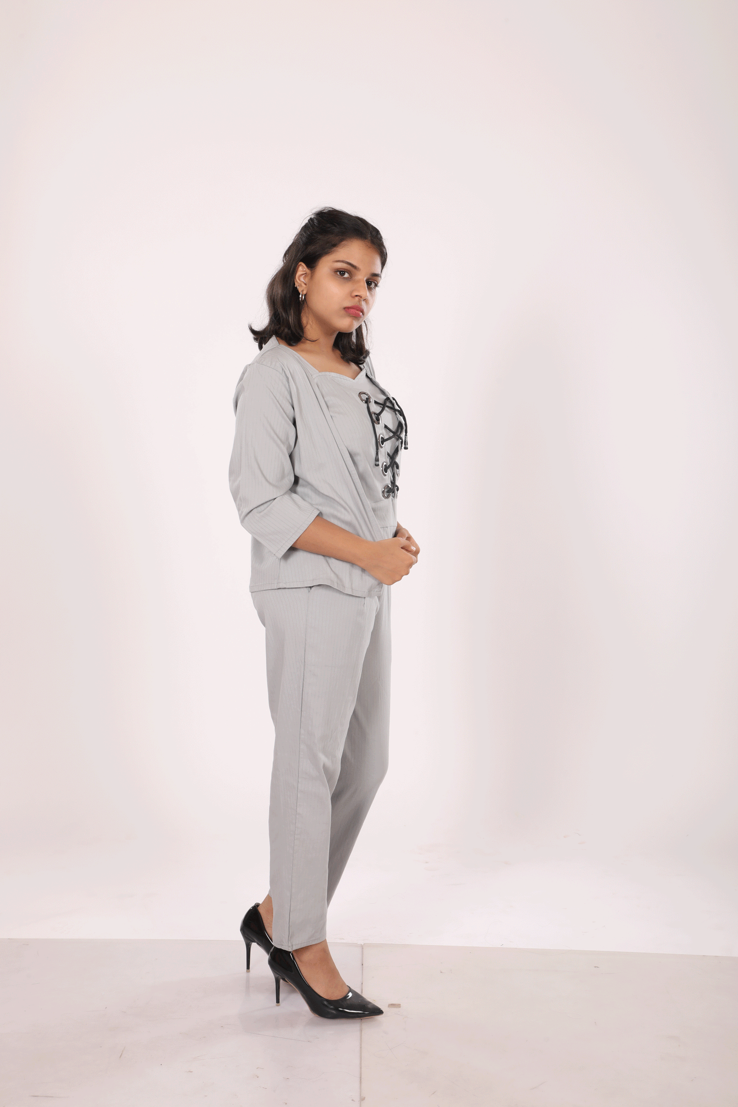 Grey Jumpsuit with Jacket