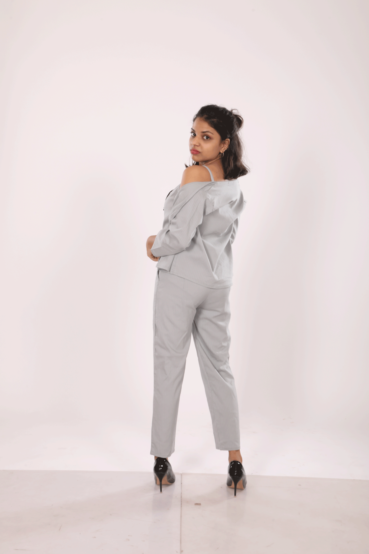 Grey Jumpsuit with Jacket