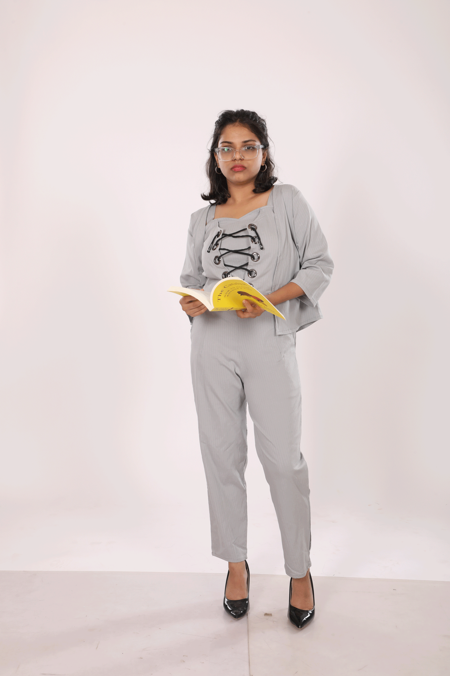 Grey Jumpsuit with Jacket