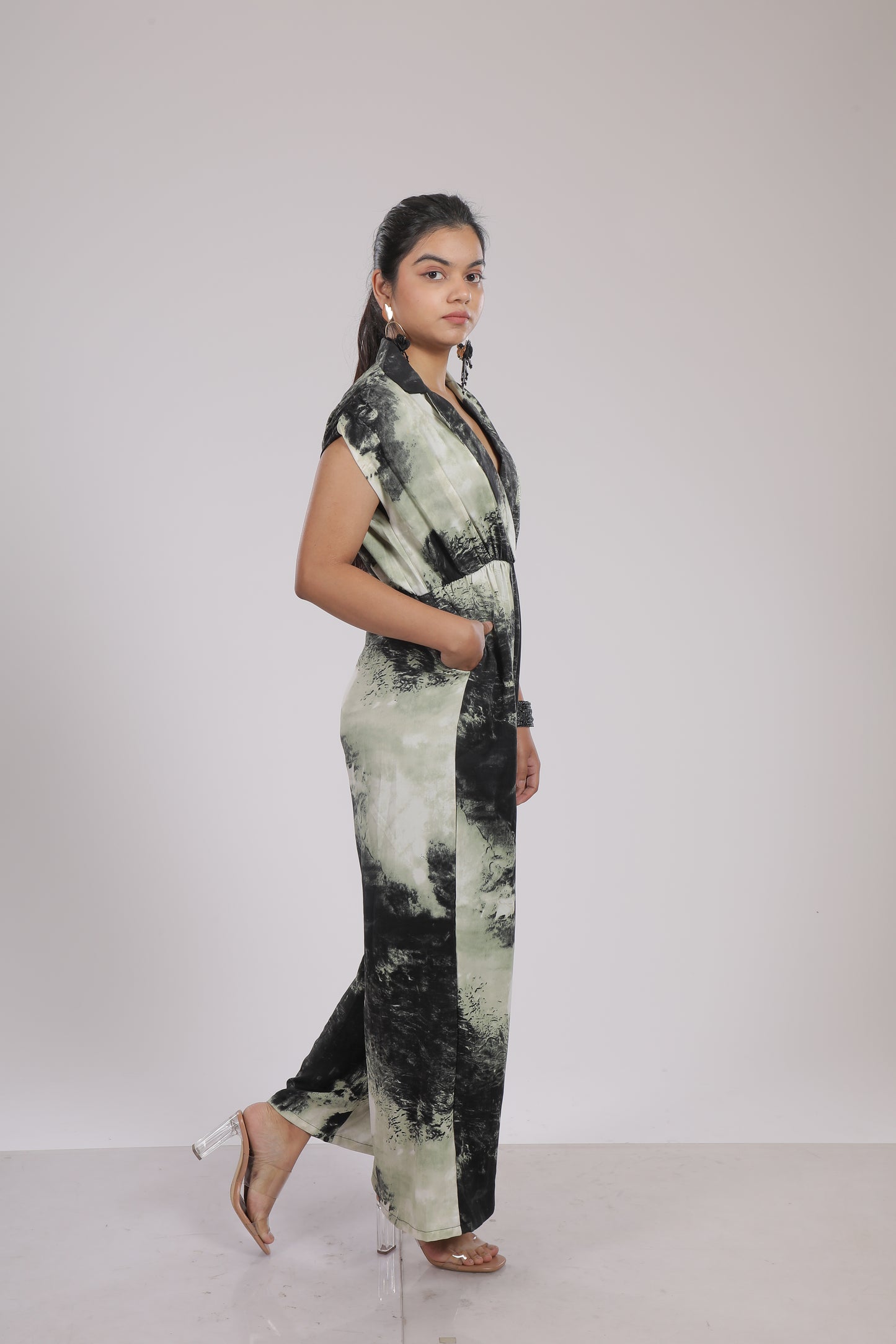 Green & Black Jumpsuit