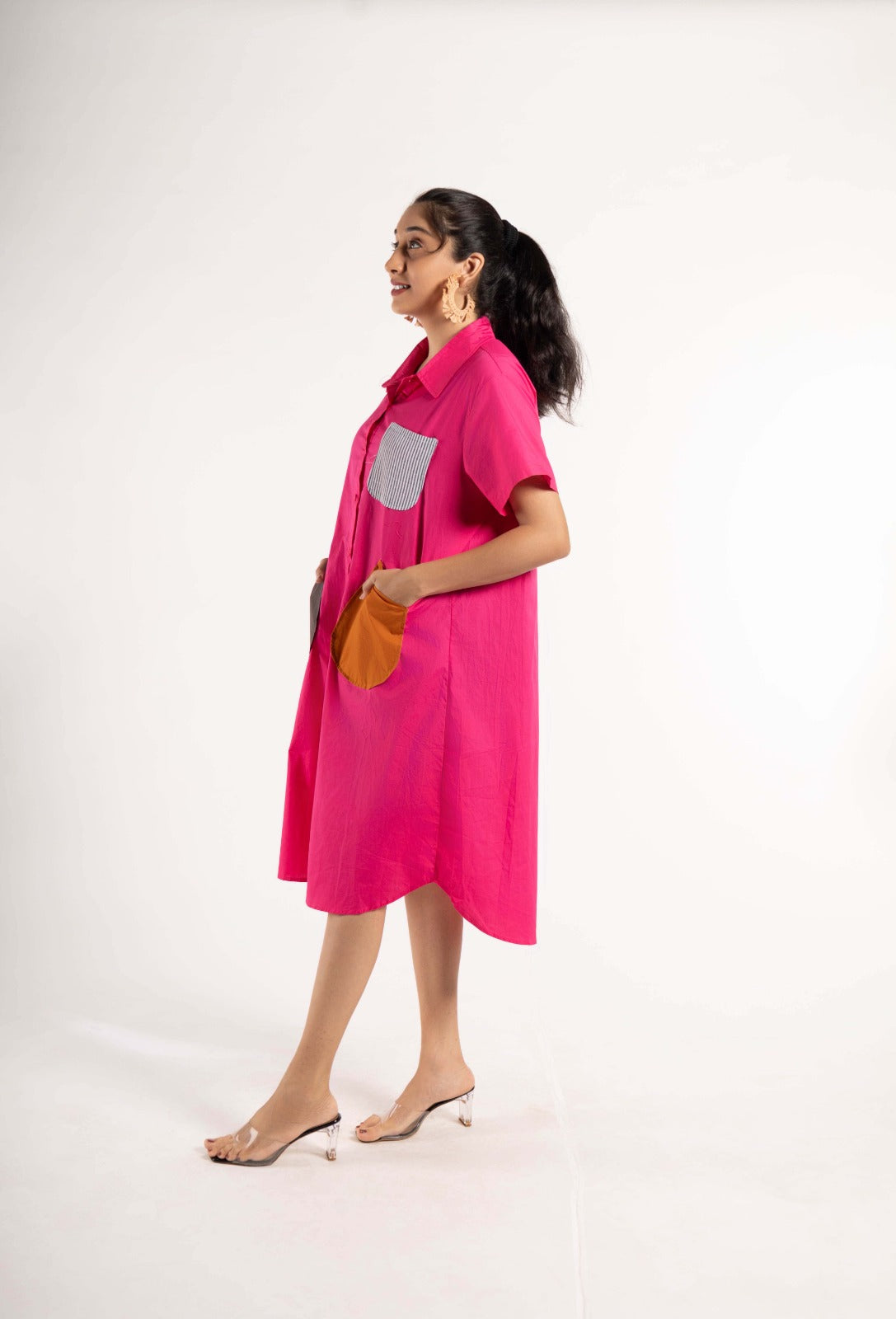 Hot Pink Pocket Dress