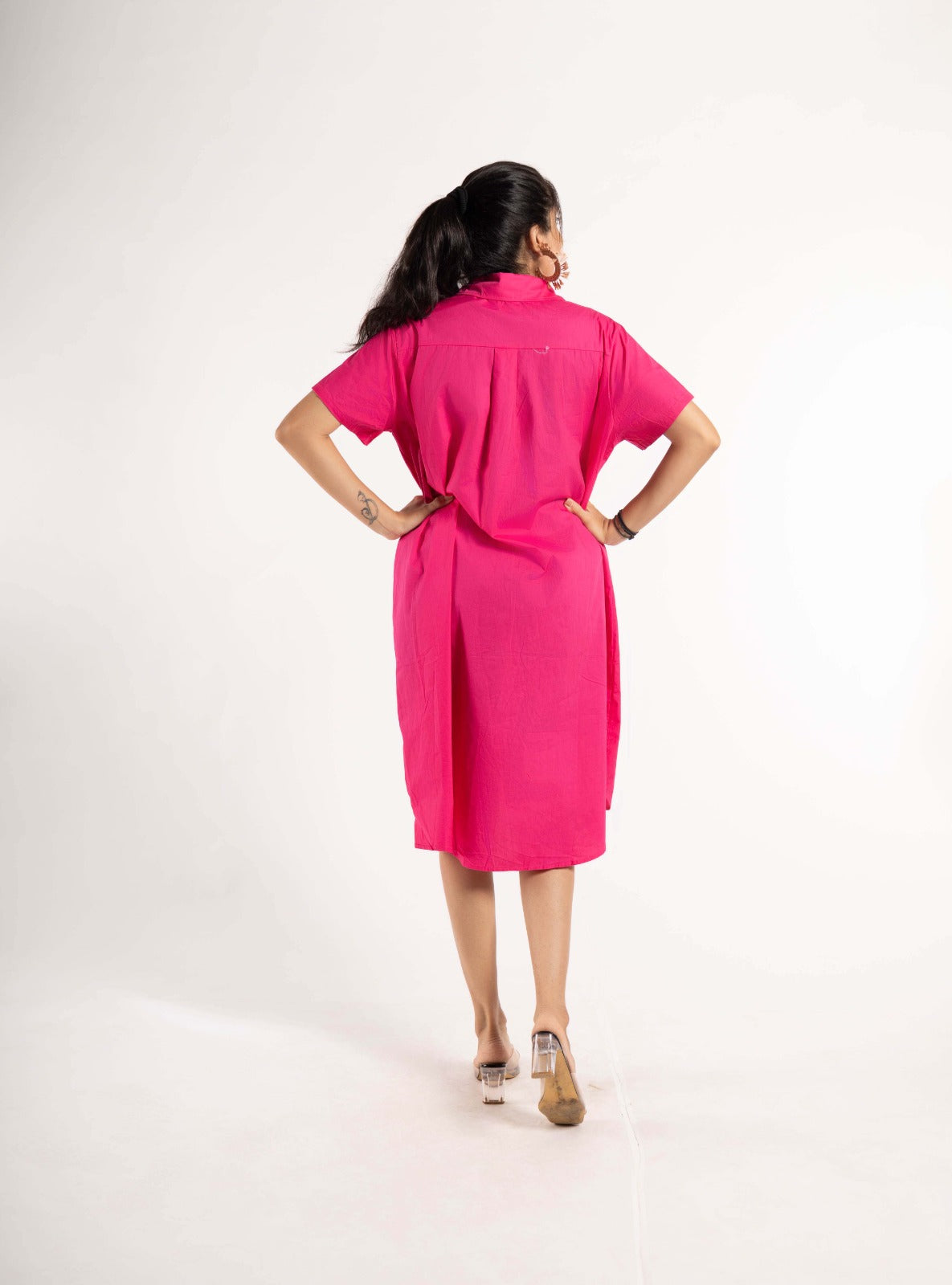 Hot Pink Pocket Dress