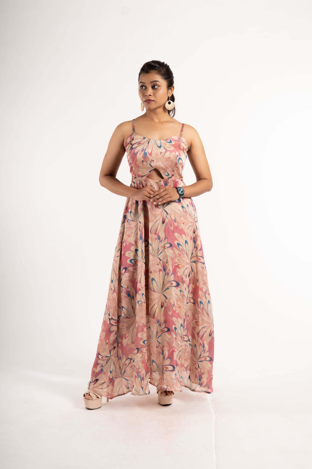 Silky Floral Maxi Dress