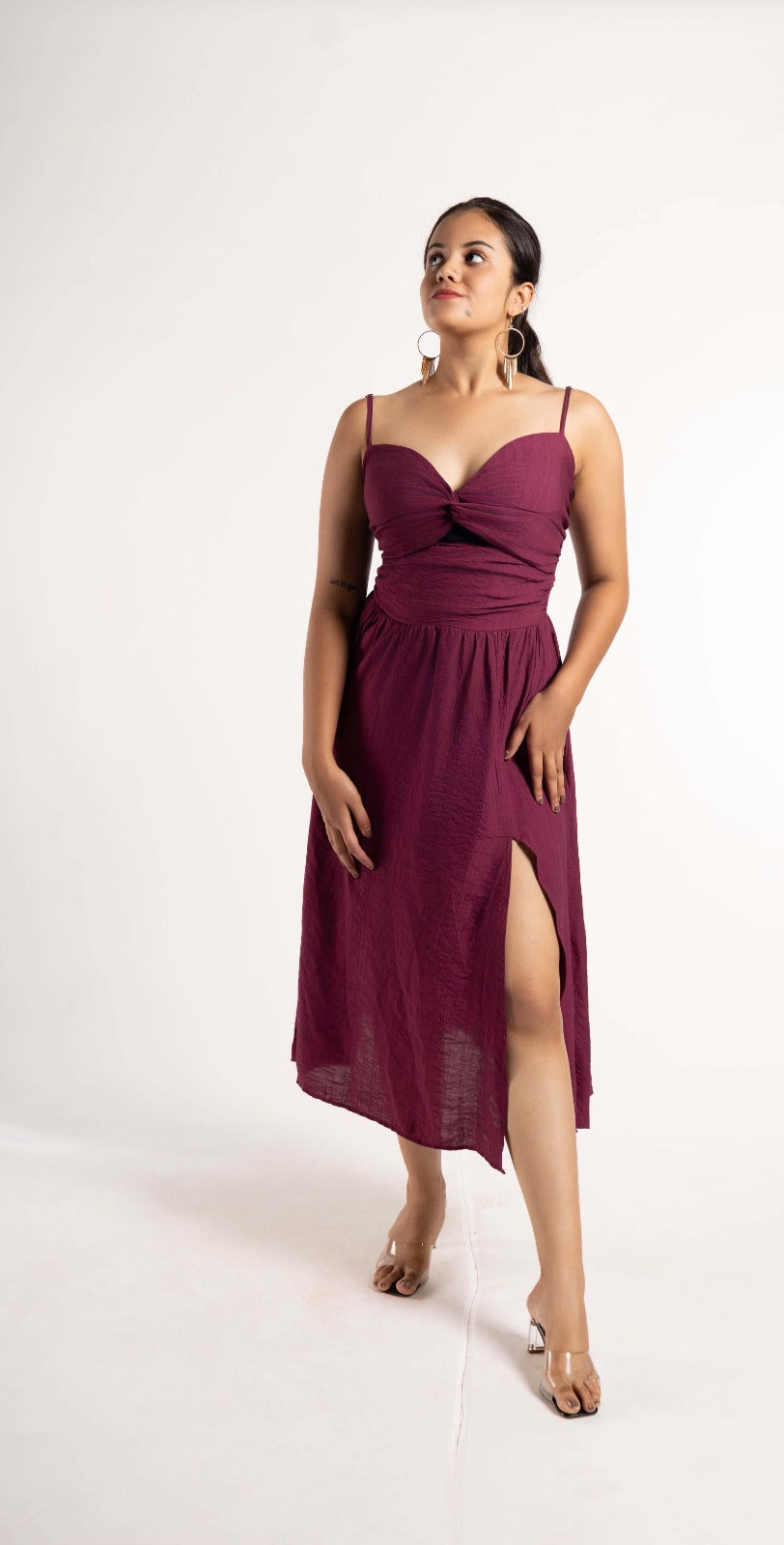 Spaghetti Slit Dress