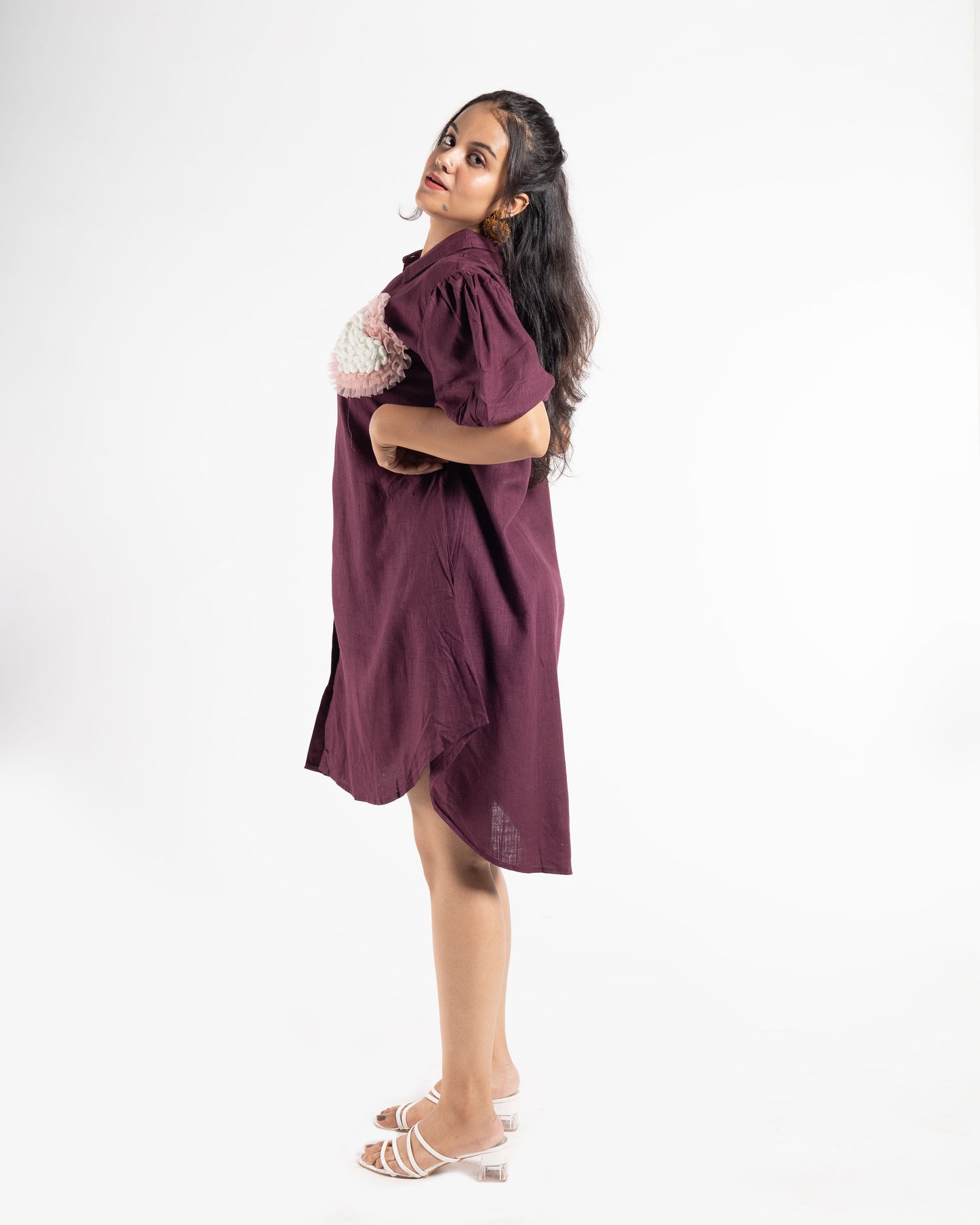 Linen Shirt Loose Fit Dress