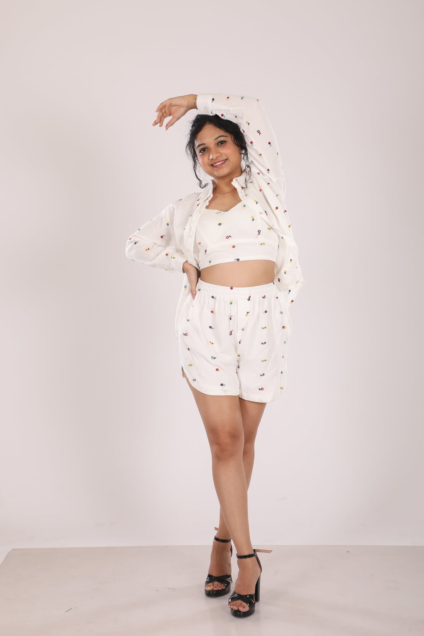 White 3 pc Co-ord Set