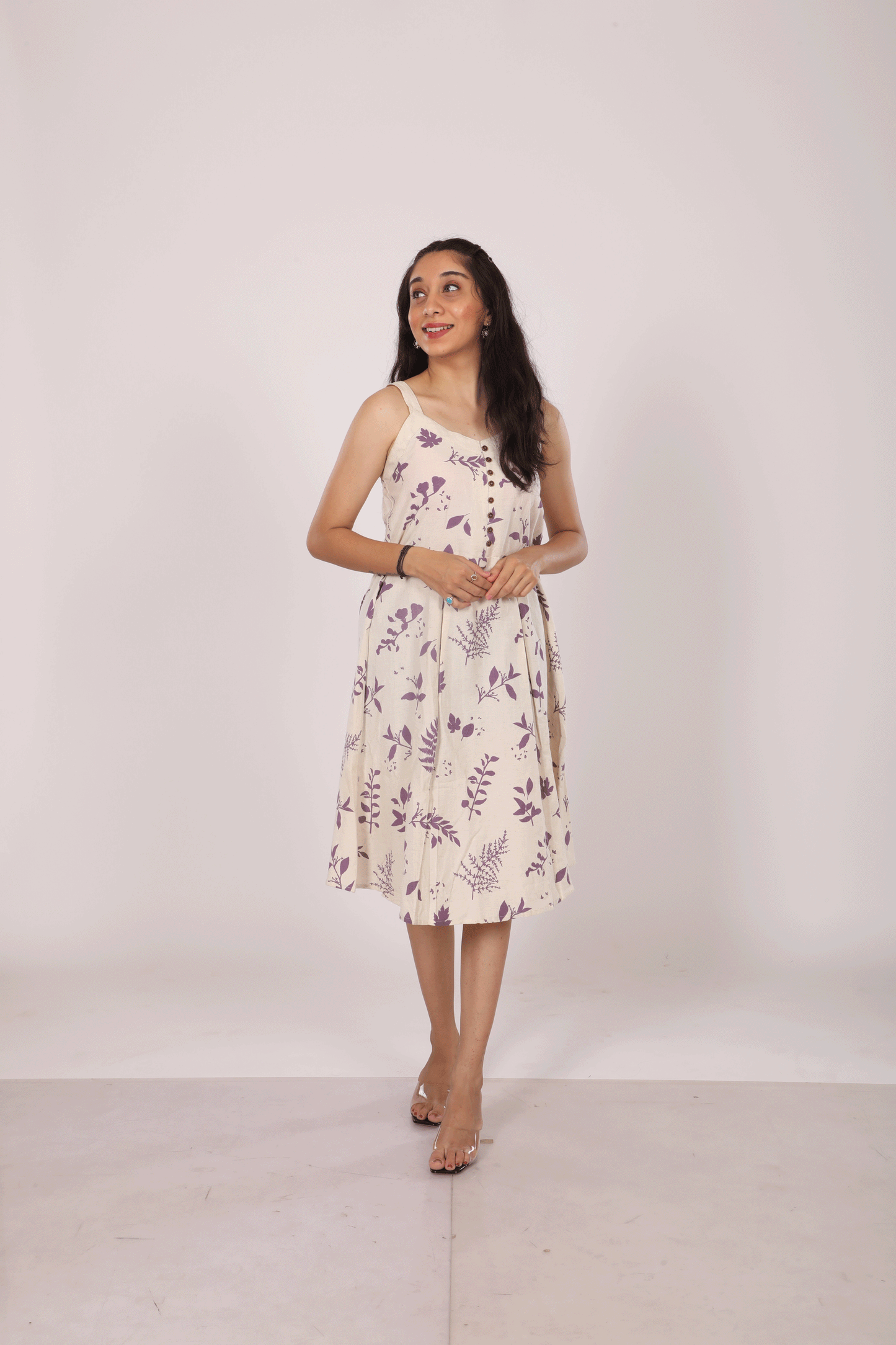 Khadi Floral Dress