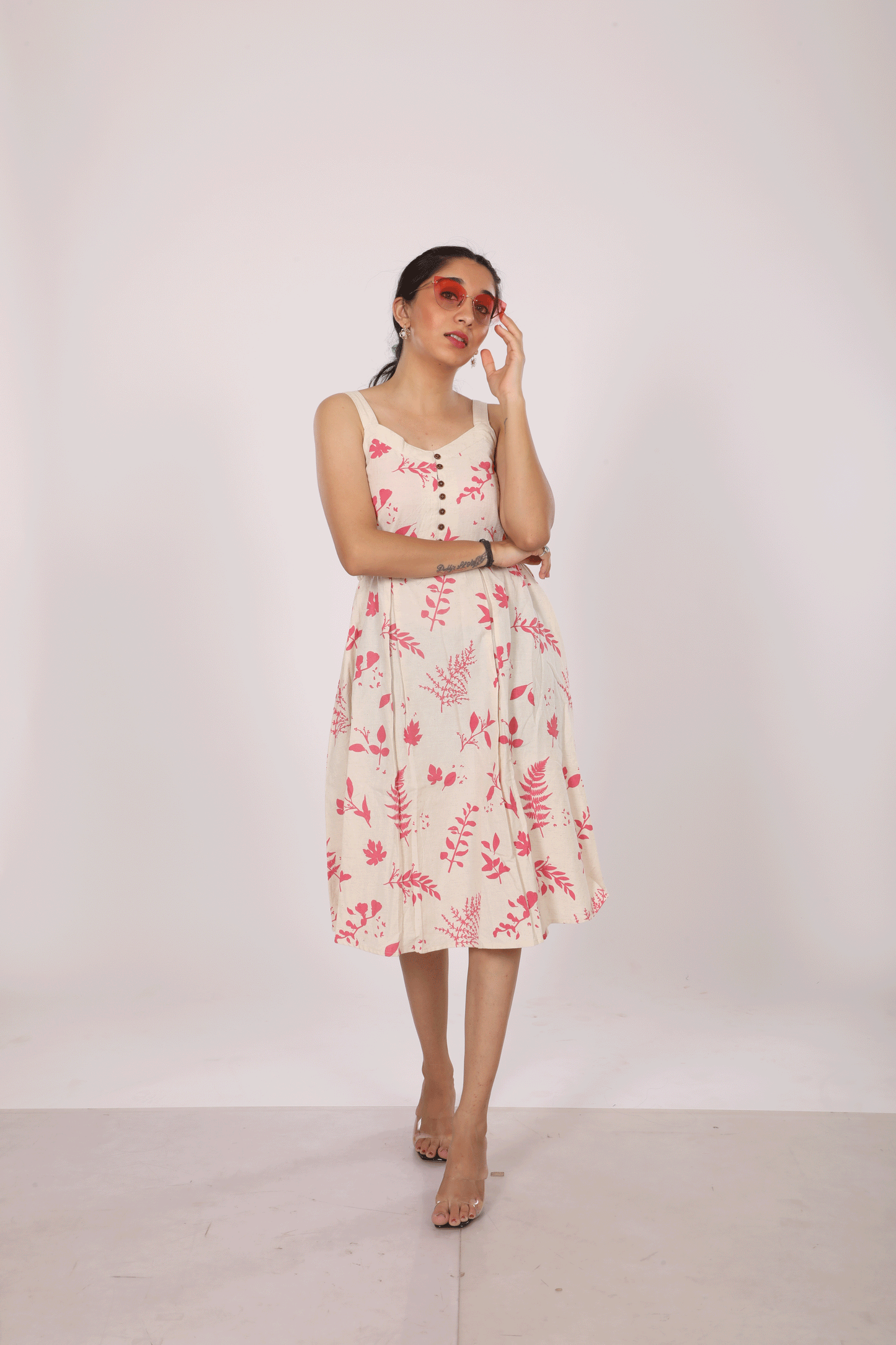 Khadi Floral Dress