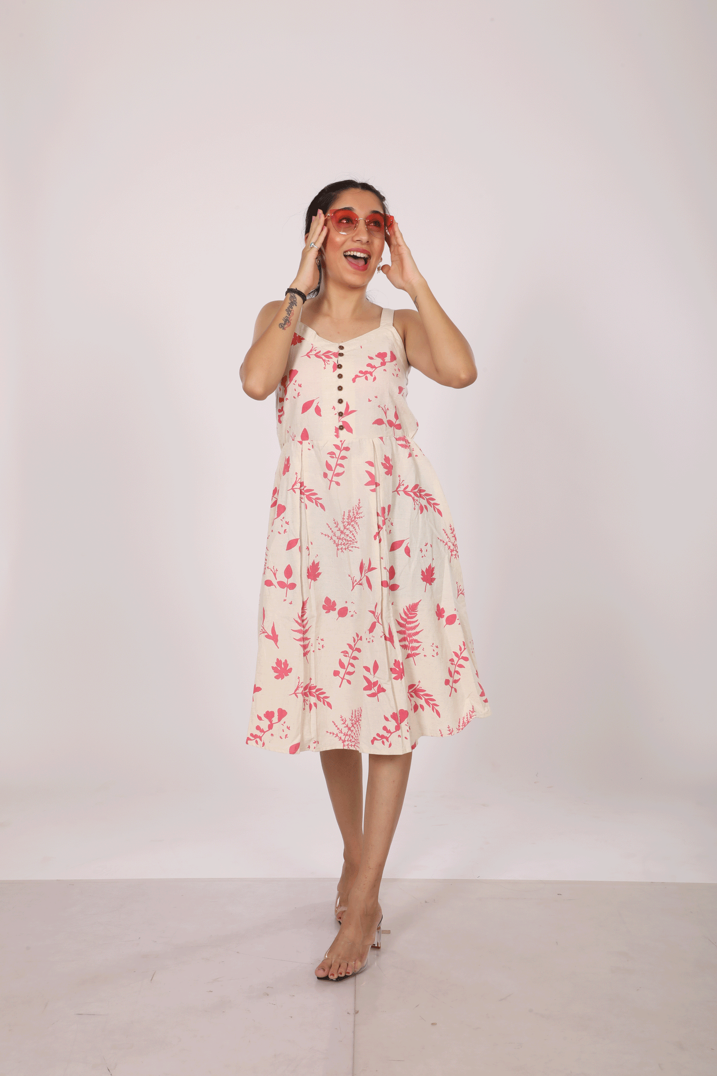 Khadi Floral Dress