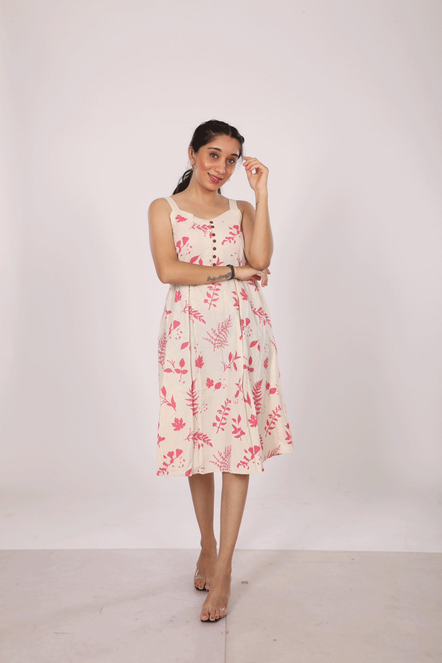 Khadi Floral Dress