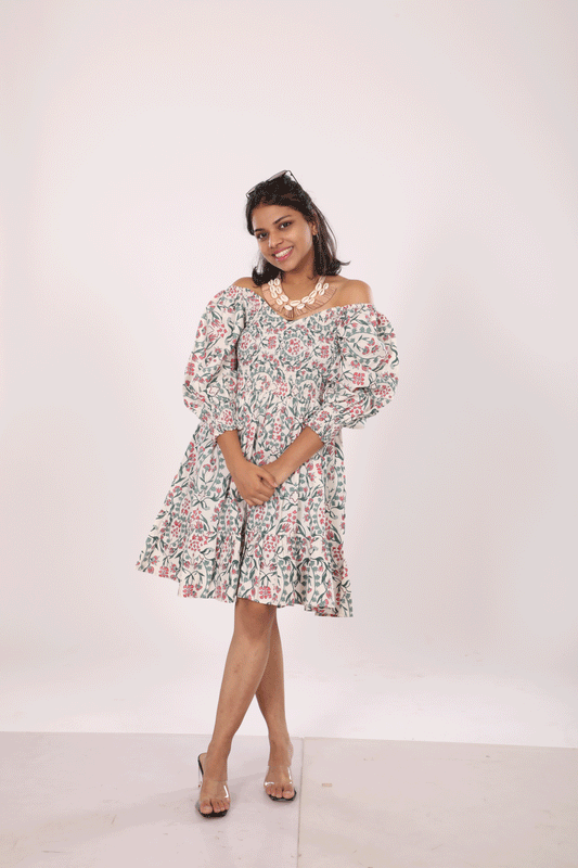 Smock Floral Printed Dress