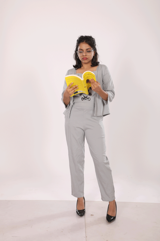 Grey Jumpsuit with Jacket