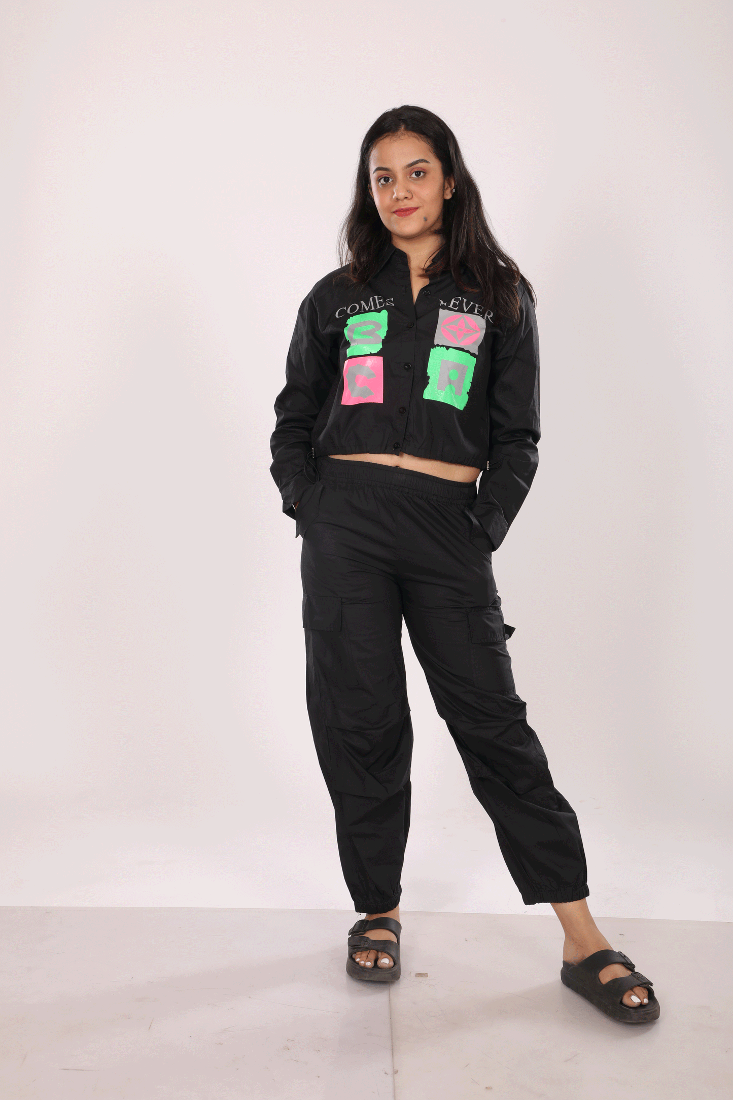 Black Crop Co-ord Set