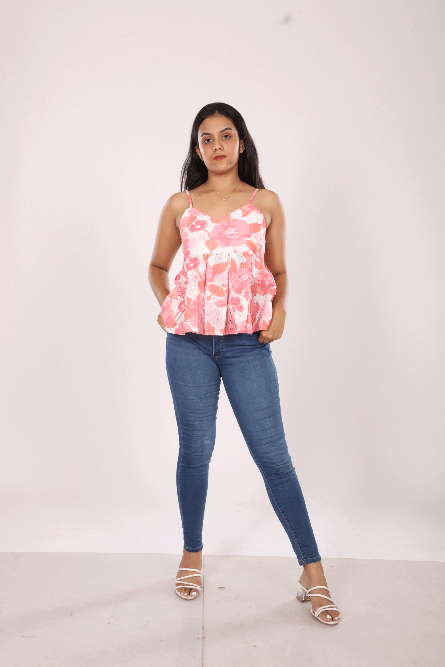 Chikankari Floral Top