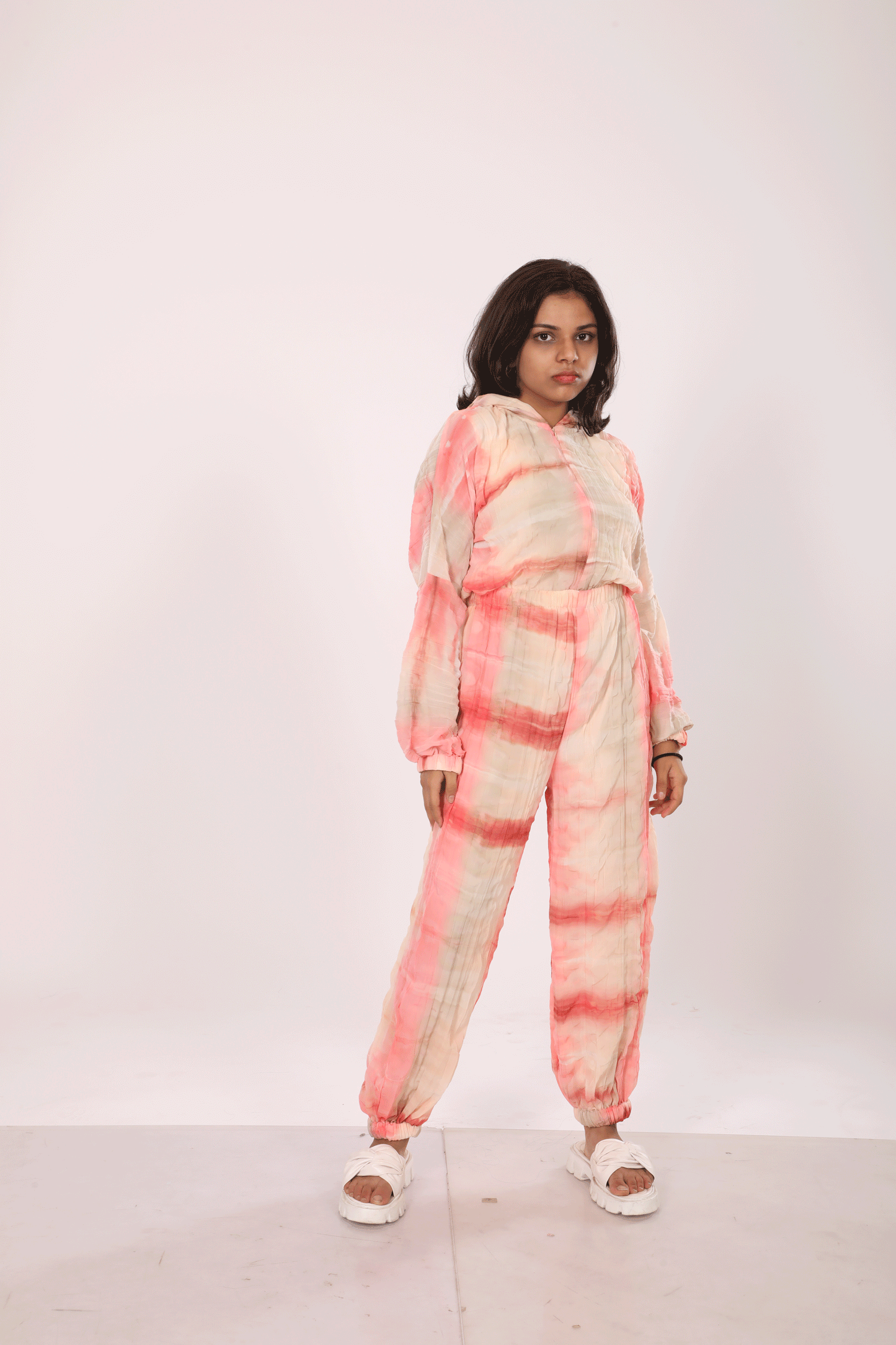 Tie-dye Hoodie Jumpsuit.