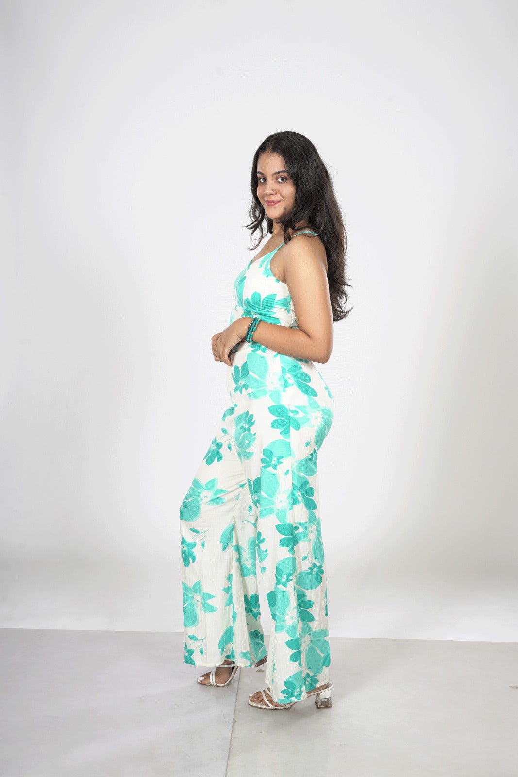 Floral Crop Top with Pant Co-ord Set