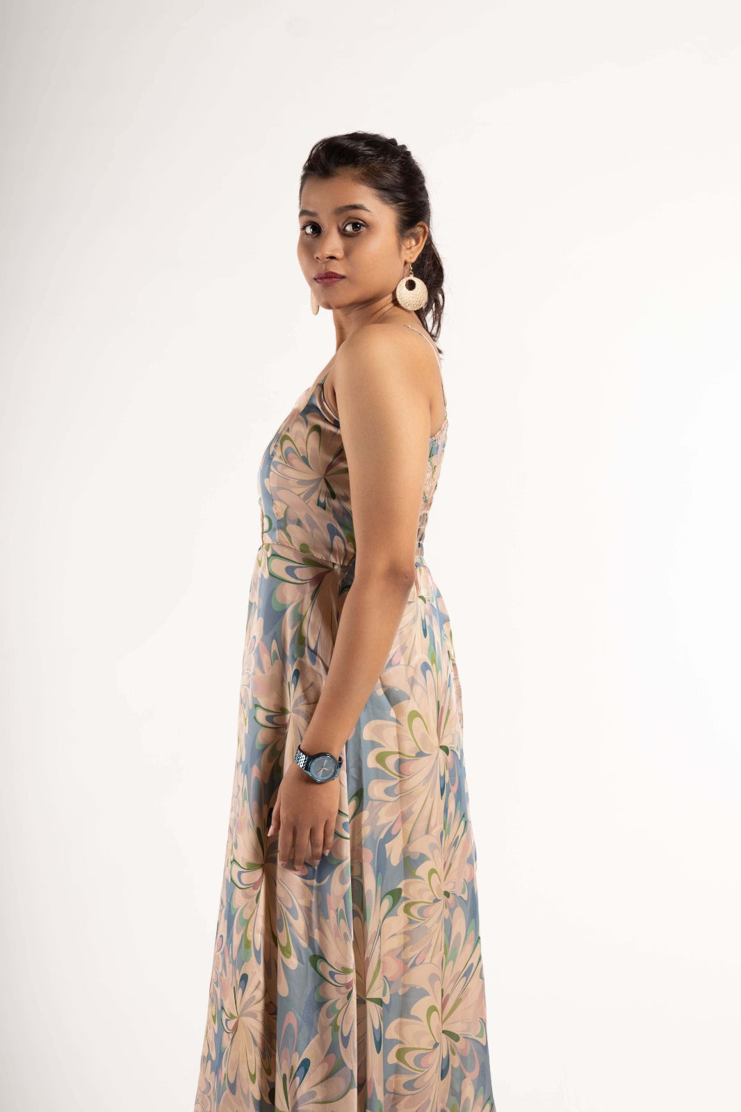 Silky Floral Maxi Dress