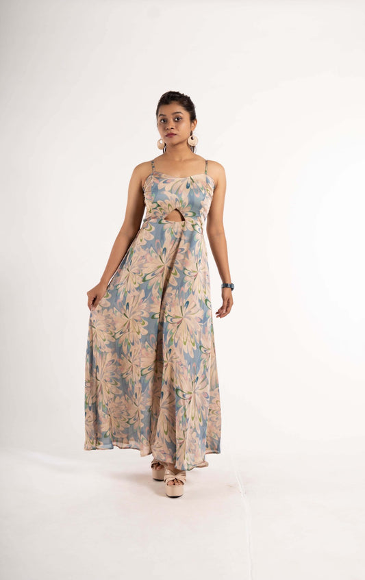 Silky Floral Maxi Dress