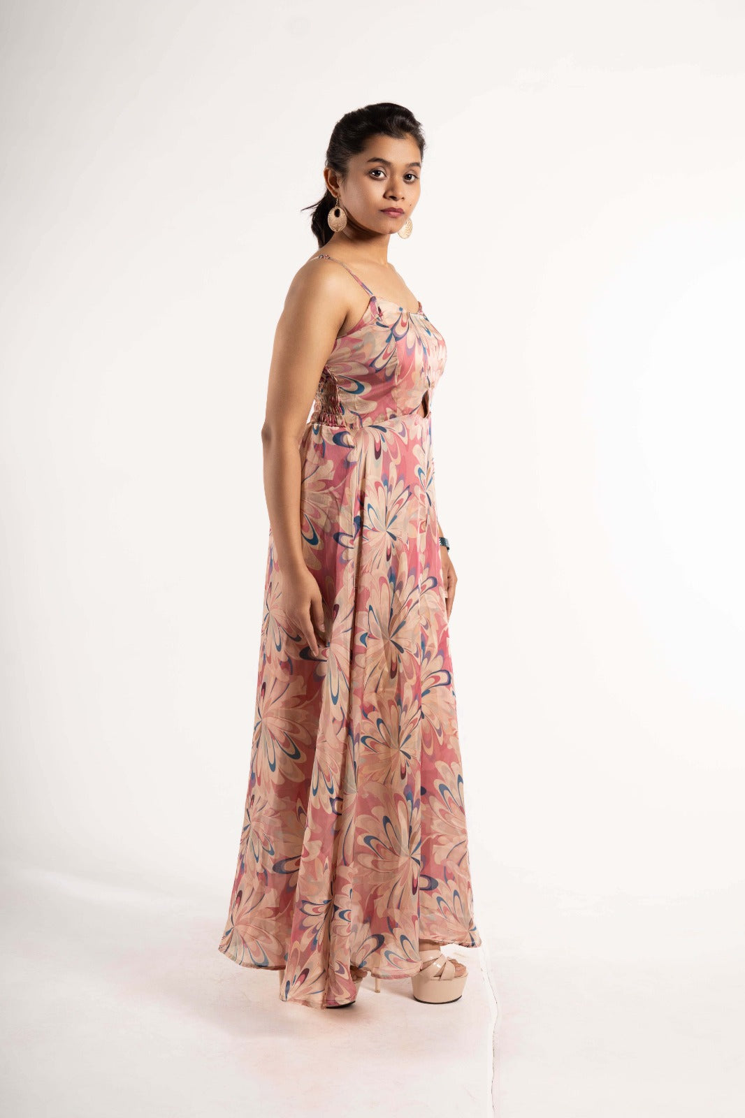 Silky Floral Maxi Dress