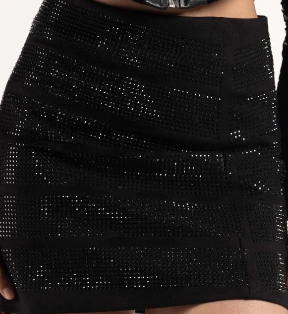 Sequins Black Skirt